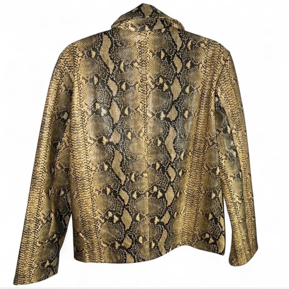 NWT TOPSHOP SNAKESKIN FAUX LEATHER JACKET - Picture 6 of 6